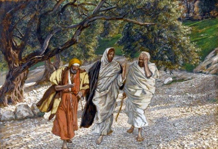Jesús con leprosos