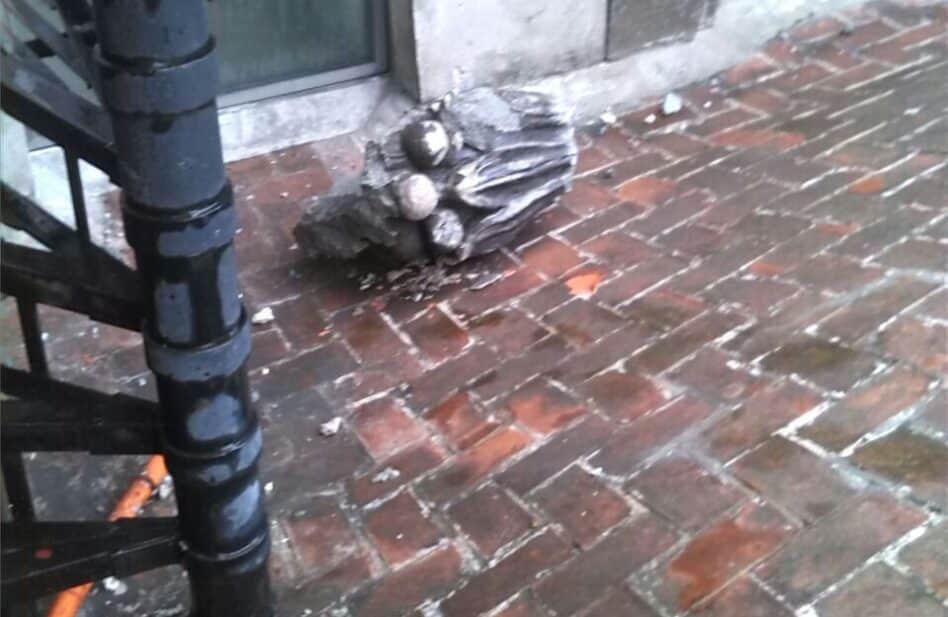Peritos valoran el estado de la Catedral  tras el rayo que impactó el recinto este jueves