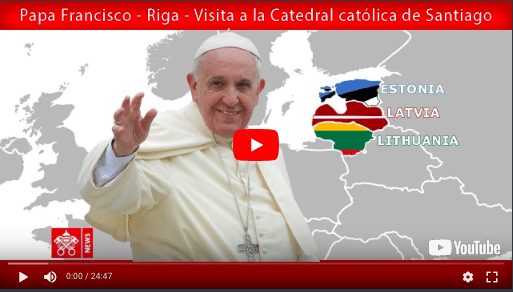 Catedral de Santiago en Riga. Papa: "Ser constantes para construir el pueblo"
