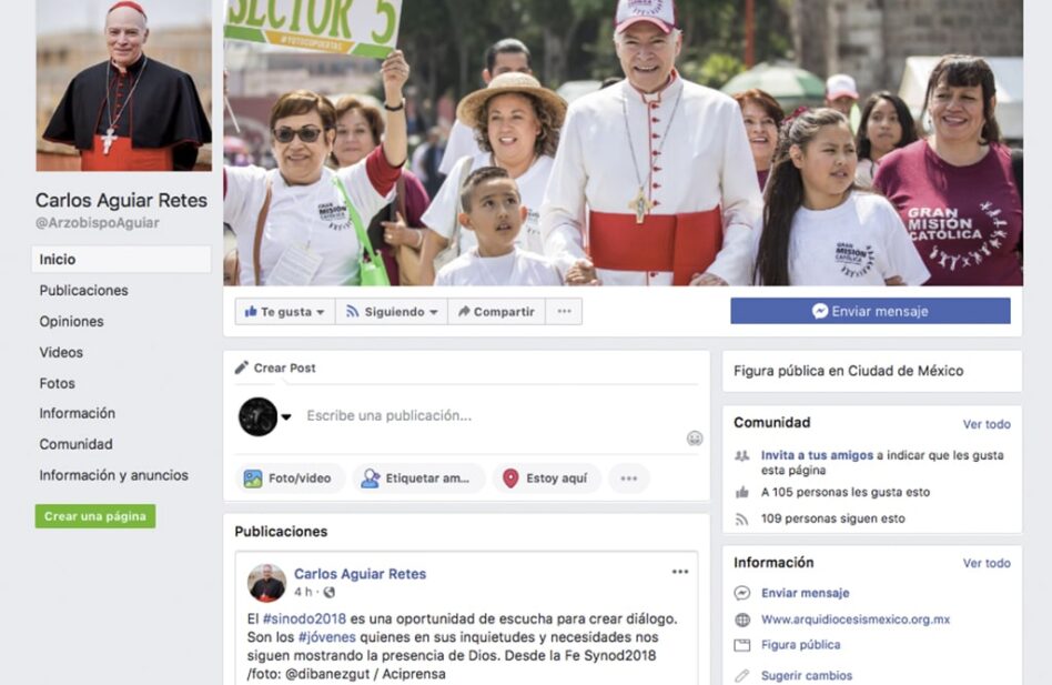 El Arzobispo en redes: El Card. Aguiar abre Facebook