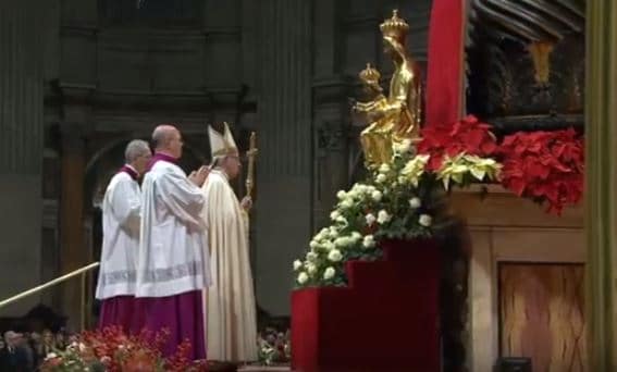 El Papa Francisco durante el Te Deum de 2019. Foto: Vatican Media.