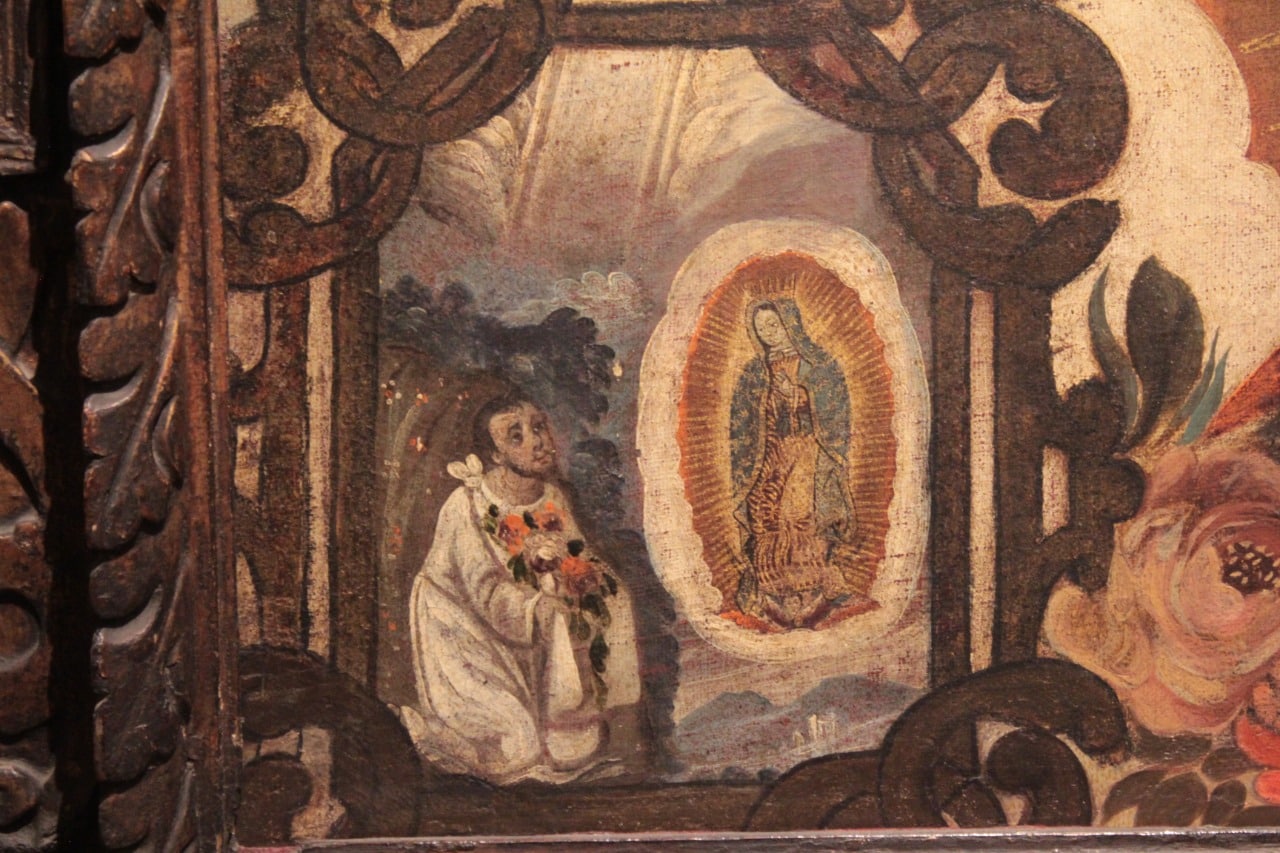 Nican Mopohua - San Juan Diego y la Virgen de Guadalupe. Pintura.