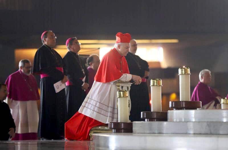 El Cardenal Carlos Aguiar Retes en la Peregrinación de la Arquidiócesis de México 2019. Foto: María Langarica