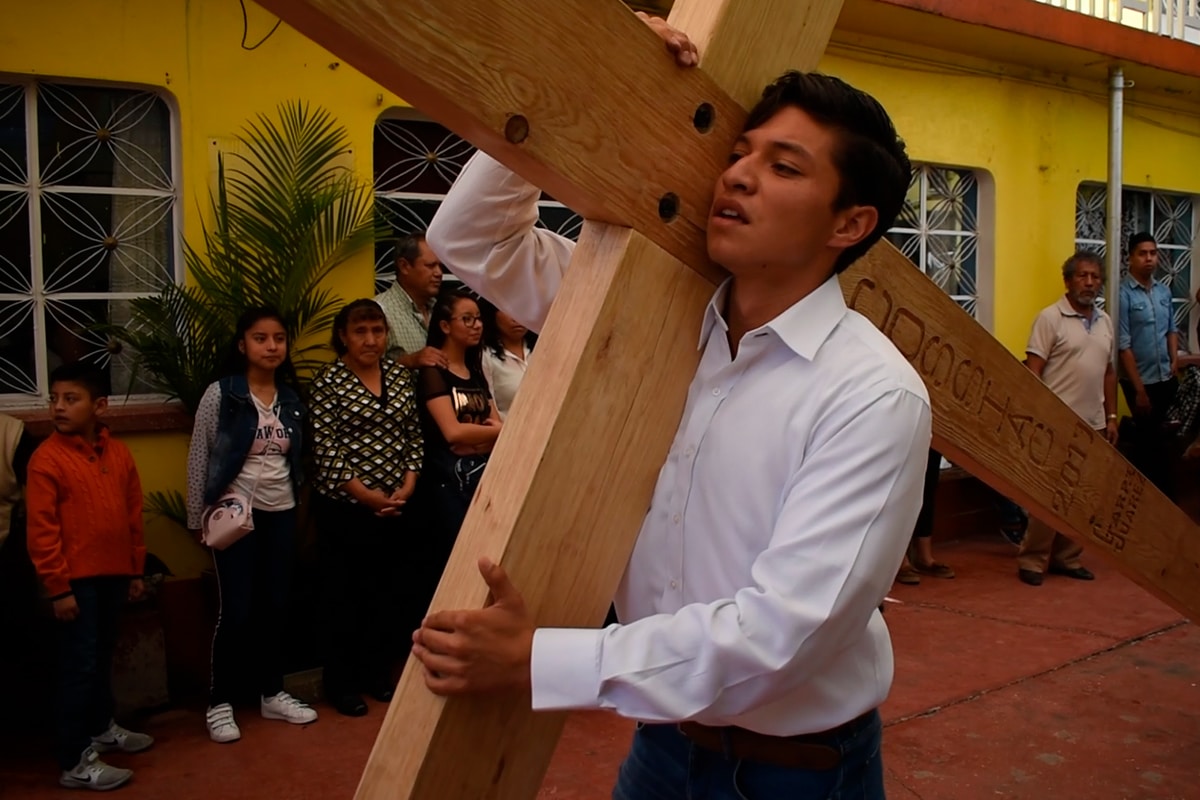 El Viacrucis en Iztapalapa se realizará hasta finales de abril. Foto: Ricardo Sánchez