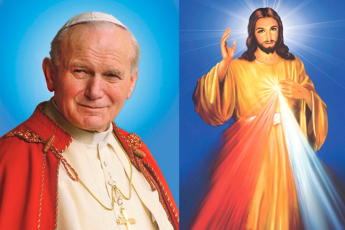El Papa Juan Pablo II era muy devoto de la Divina Misericordia.