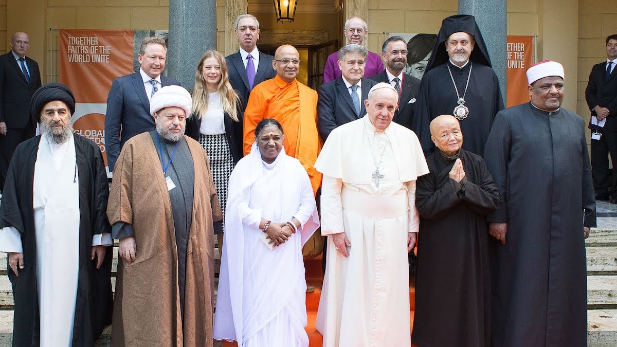 El Papa Francisco con líderes religiosos del mundo