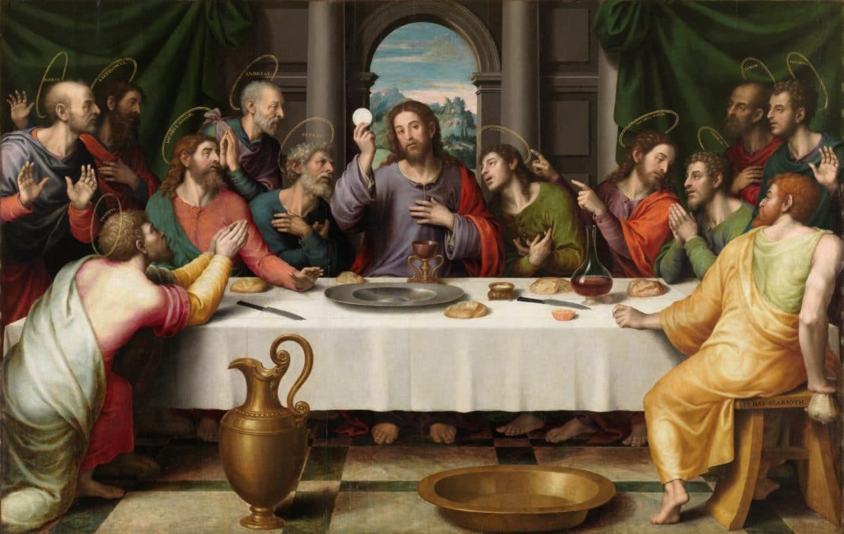 Jueves Santo. En la Última Cena Jesús instituyó la Eucaristía.