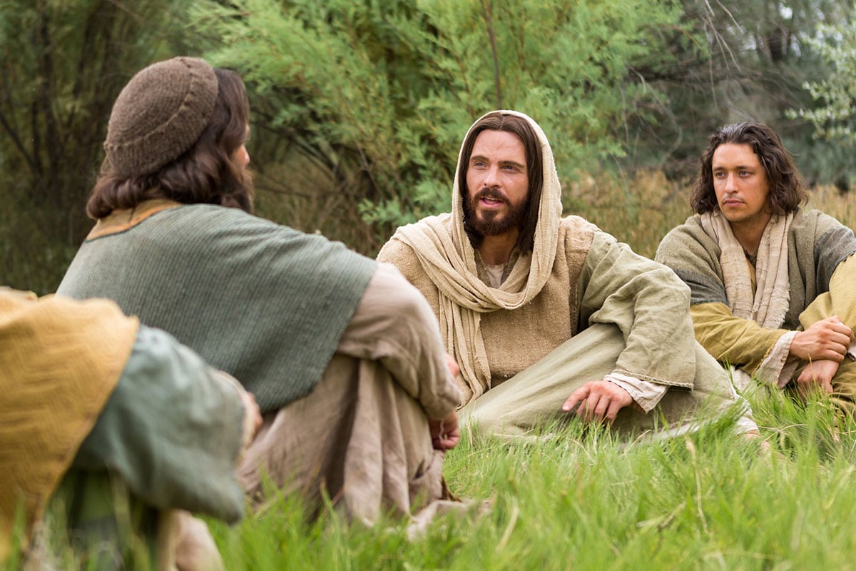 Jesús y sus discípulos.