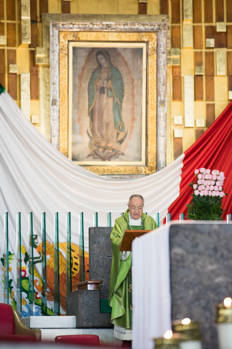 Monseñor Guillermo Moreno, canónigo de la Basílica de Guadalupe. Foto: María Langarica