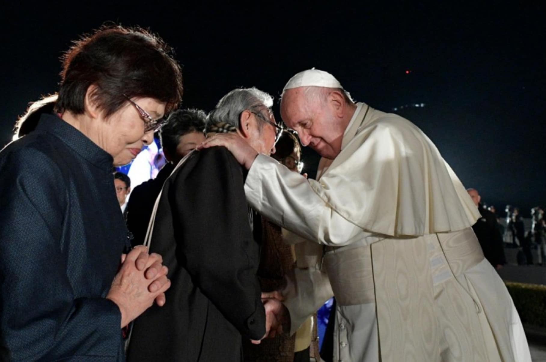 El Pontífice durante su visita a Hiroshima. Foto: Vatican Media.