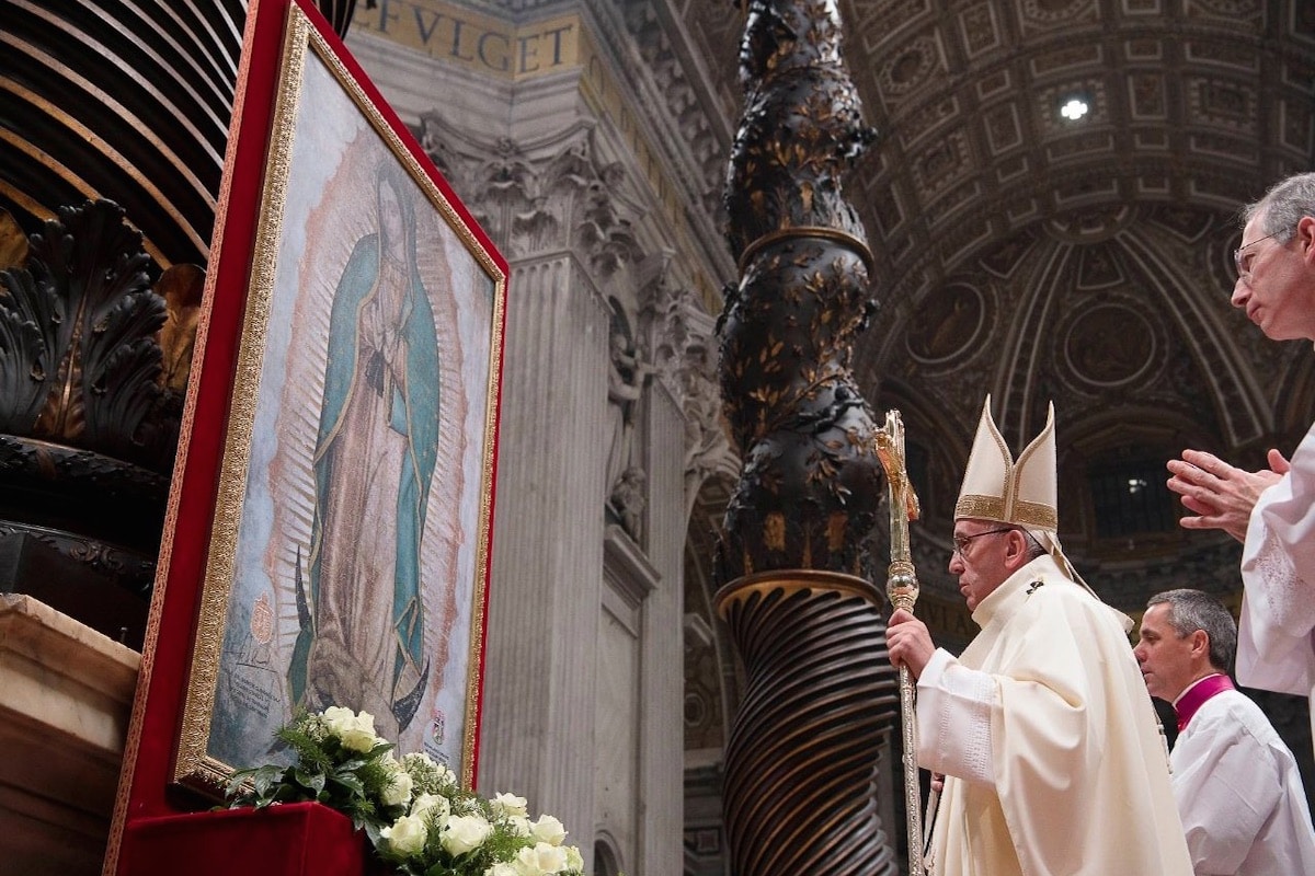 Papa Francisco en la Solemnidad de la Virgen de Guadalupe. Foto Vatican Media