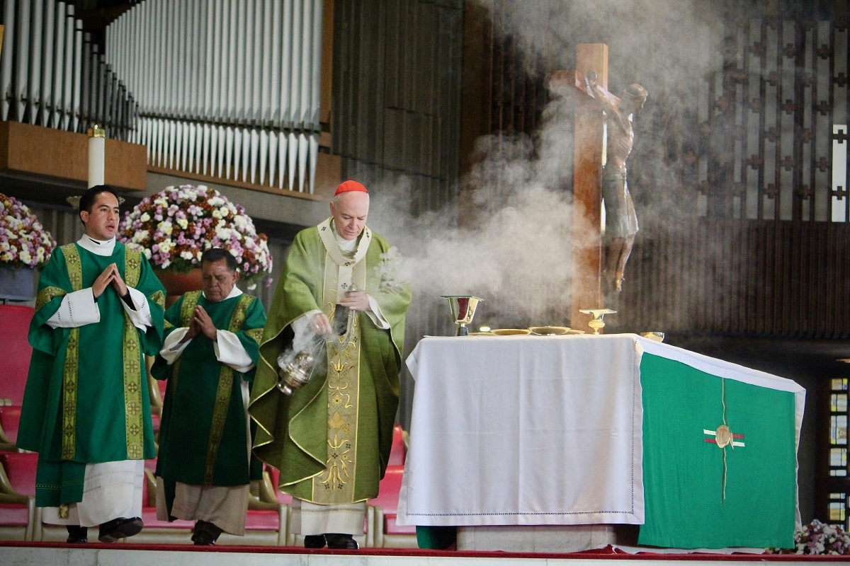 El Arzobispo Primado de México en la Misa dominical. Foto: INBG/Cortesía.