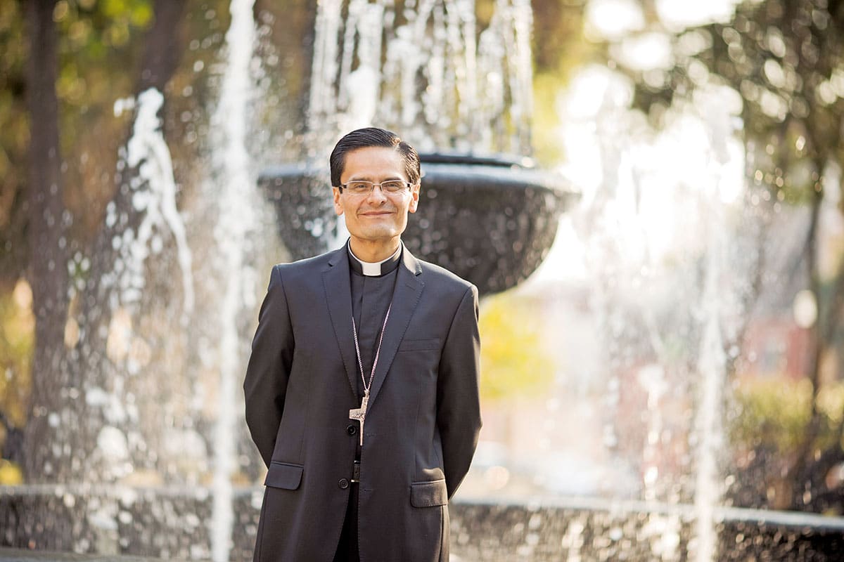 Monseñor Luis Manuel Pérez estará participando en la Vicaría de la Pastoral de la Arquidiócesis de México. Foto María Langarica