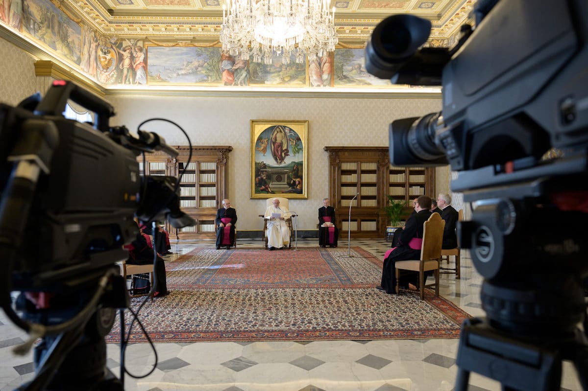 La Audiencia General del 11 de marzo 2020 fue celebrada a puerta cerrada. Foto: Vatican Media