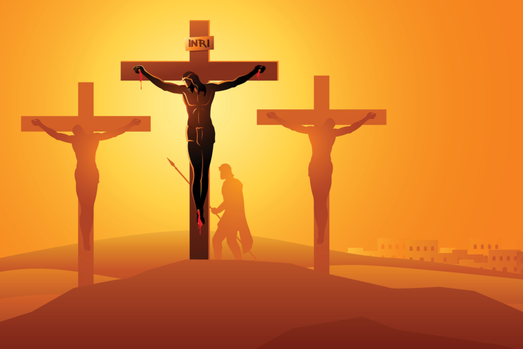 Crucifixión y Muerte de Nuestro Señor. Ilustración: Martín Cuéllar.