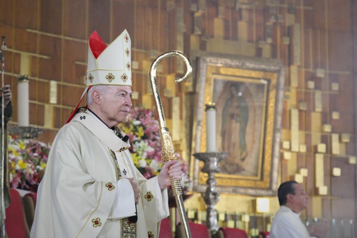 El Arzobispo Carlos Aguiar Retes en el acto de consagración. Foto INBG/Cortesía.
