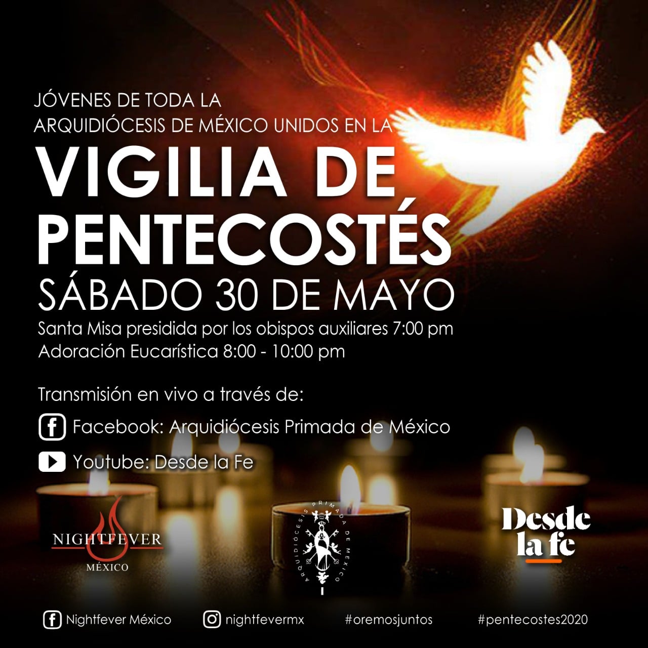 La Arquidiócesis celebrará este sábado la Vigilia de Pentecostés