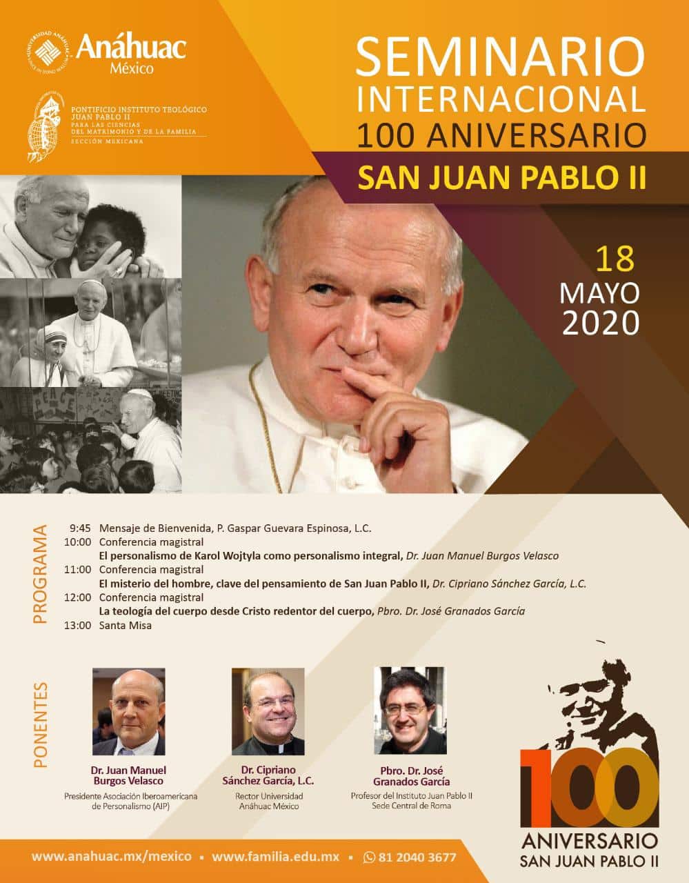 Seminario Internacional 100 aniversario de Juan Pablo II.