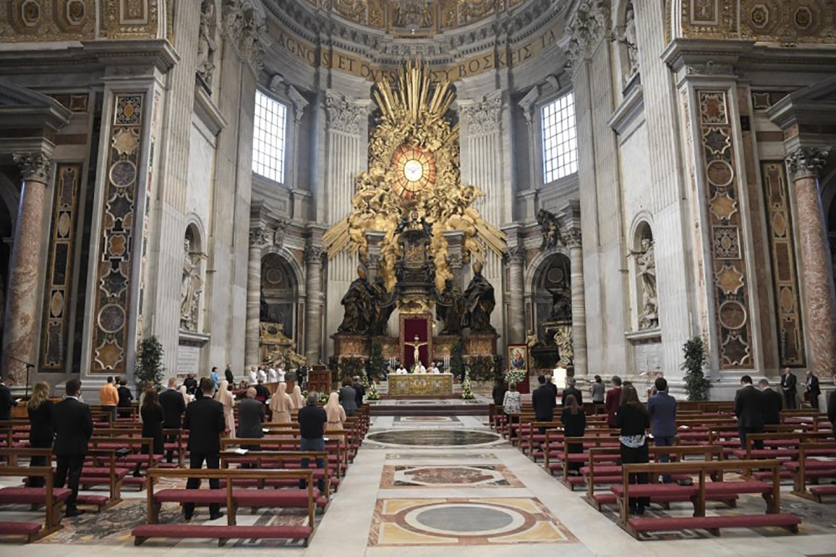Misa de Corpus Christi 2020 en la Basílica de San Pedro. Foto: Vatican Media.