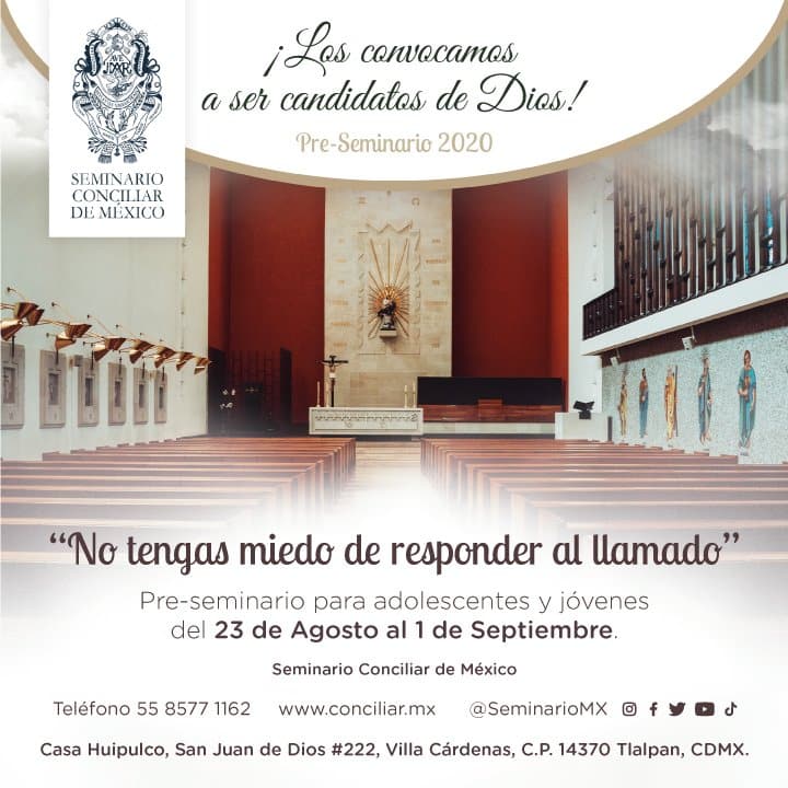 Invitación del Seminario Conciliar de México.