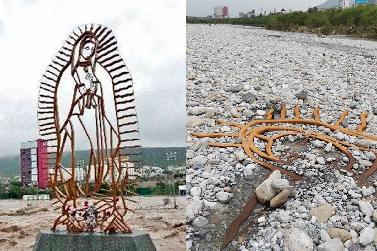 La escultura fue sepultada por el Huracán Alex hace 10 años y el Huracán Hanna la desenterró.