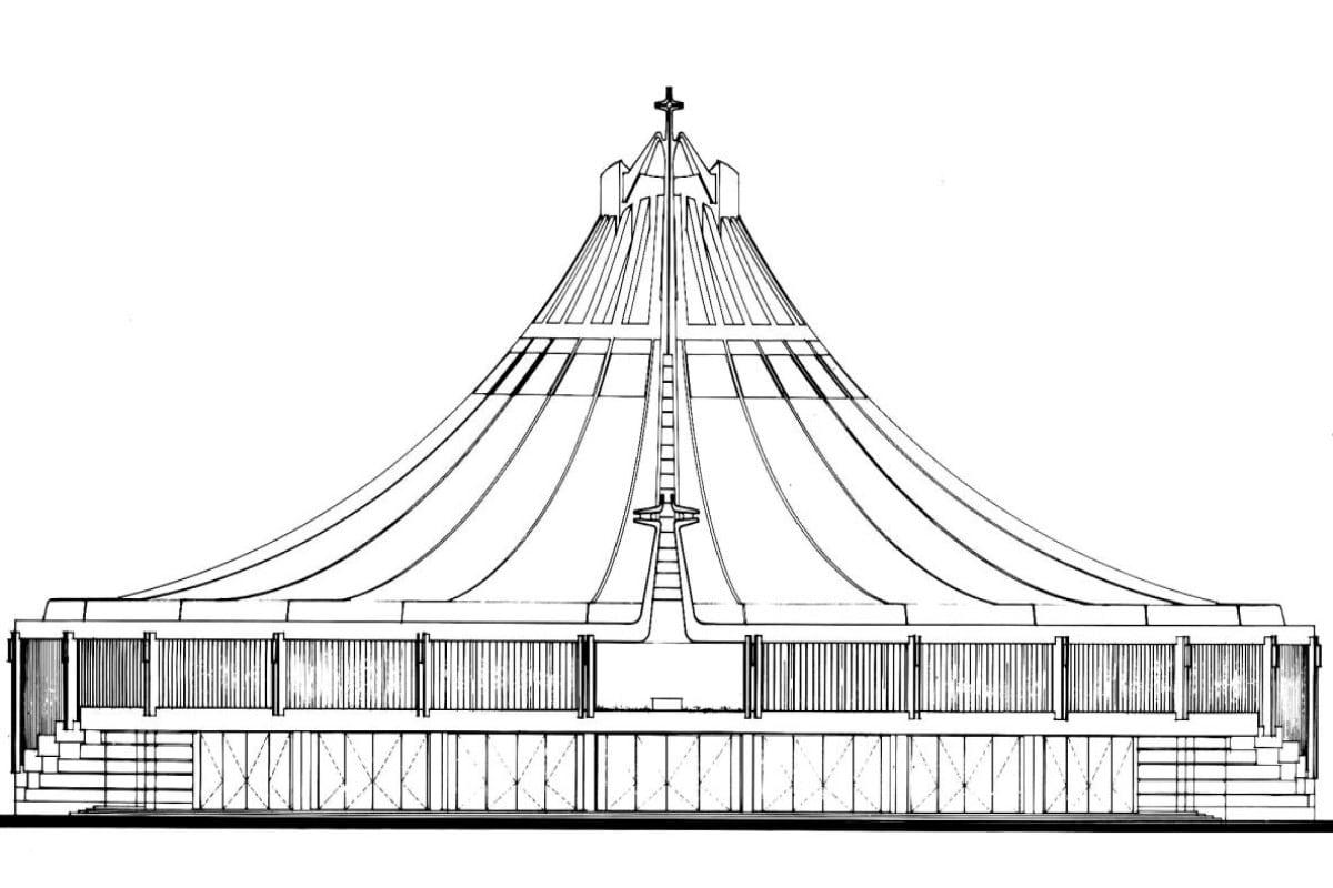 Planos del Proyecto de la Basílica de Guadalupe. Foto: Archivo Dpt. Obras INBG
