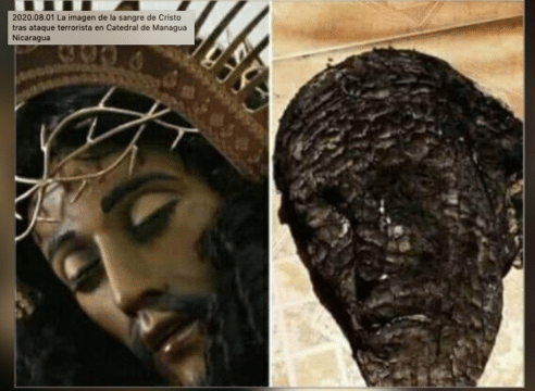 Historia de la imagen 'La Sangre de Cristo' que fue quemada en Nicaragua