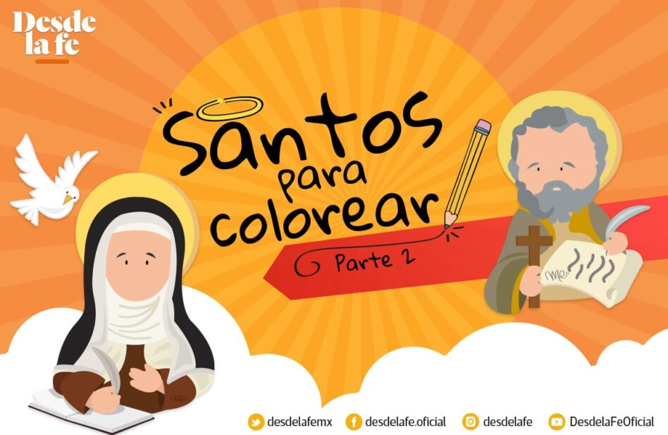 Dibujos de santos para colorear (Parte II) ¡Descarga gratis el álbum!