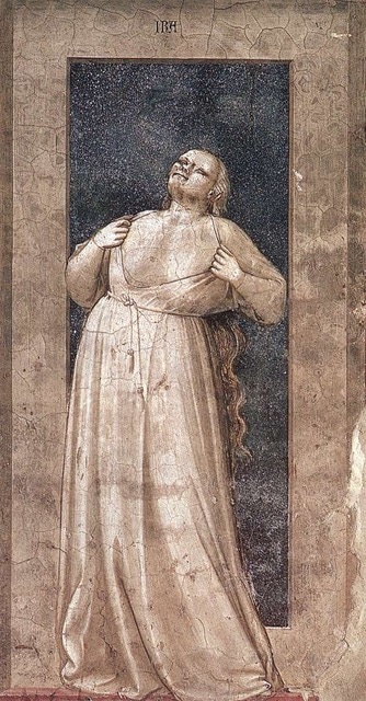 Pintura: La Ira, de Giotto di Bondone
