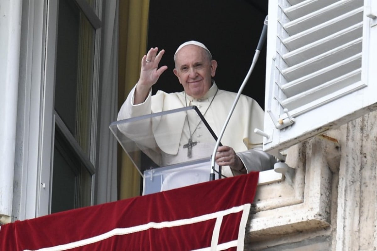 El Papa Francisco en el Ángelus. Foto: Vatican Media.