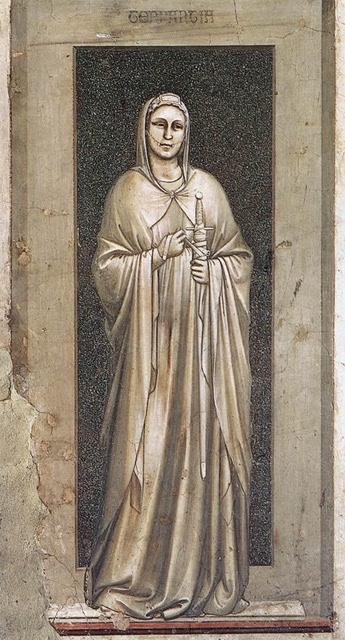 Pintura: La Templanza, de Giotto di Bondone