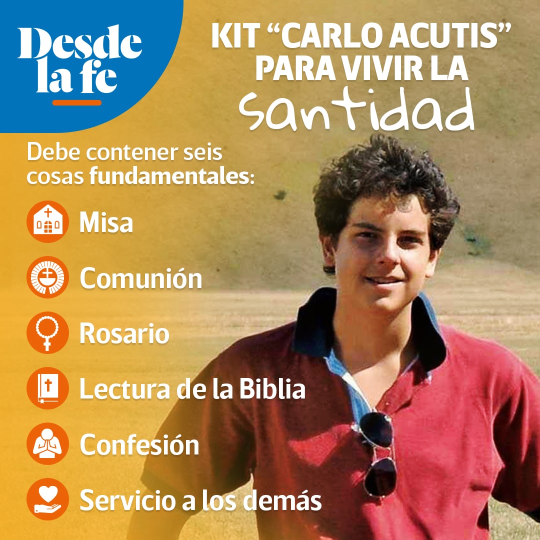 Kit para alcanzar la santidad de Carlo Acutis.