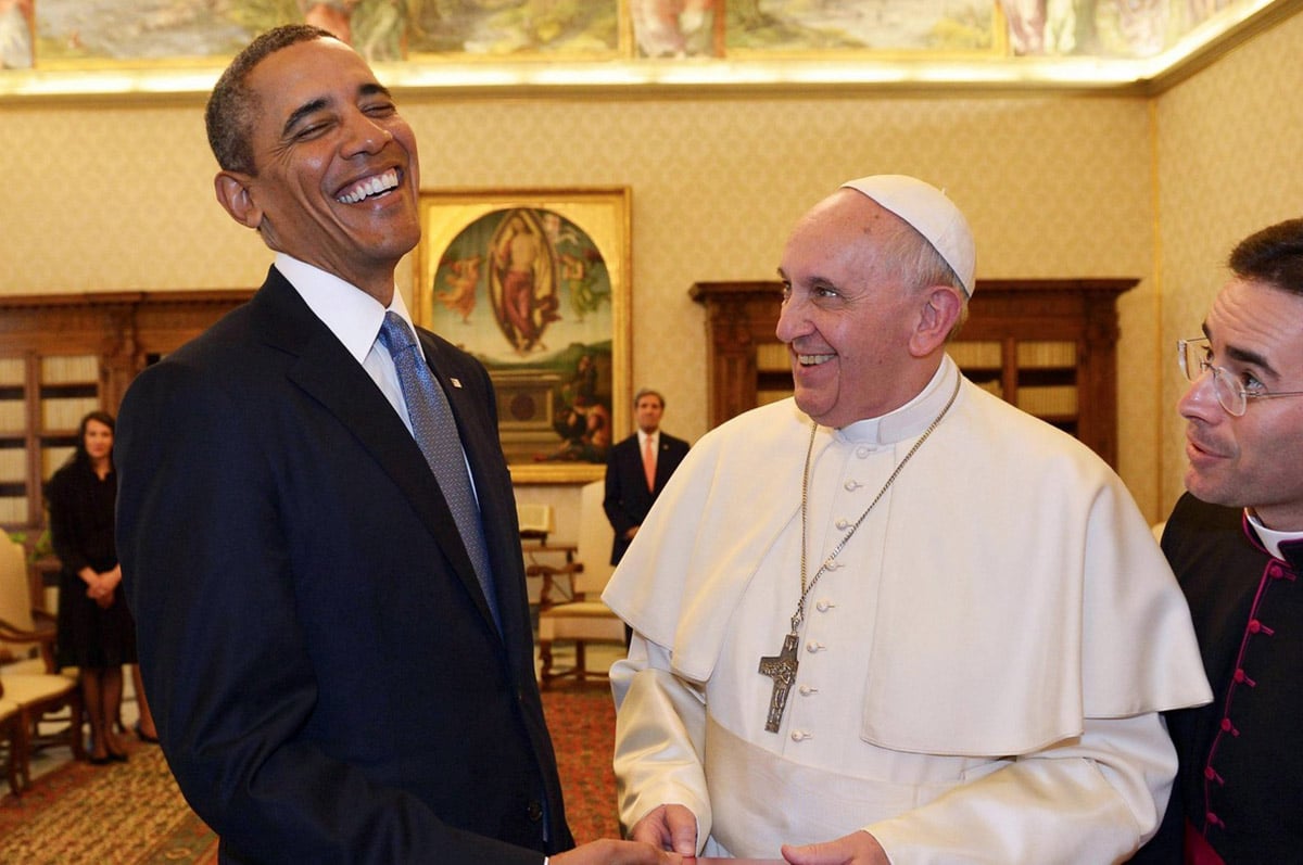 El ex presidente de Estados Unidos, Barack Obama, en audiencia con el Papa Francisco.