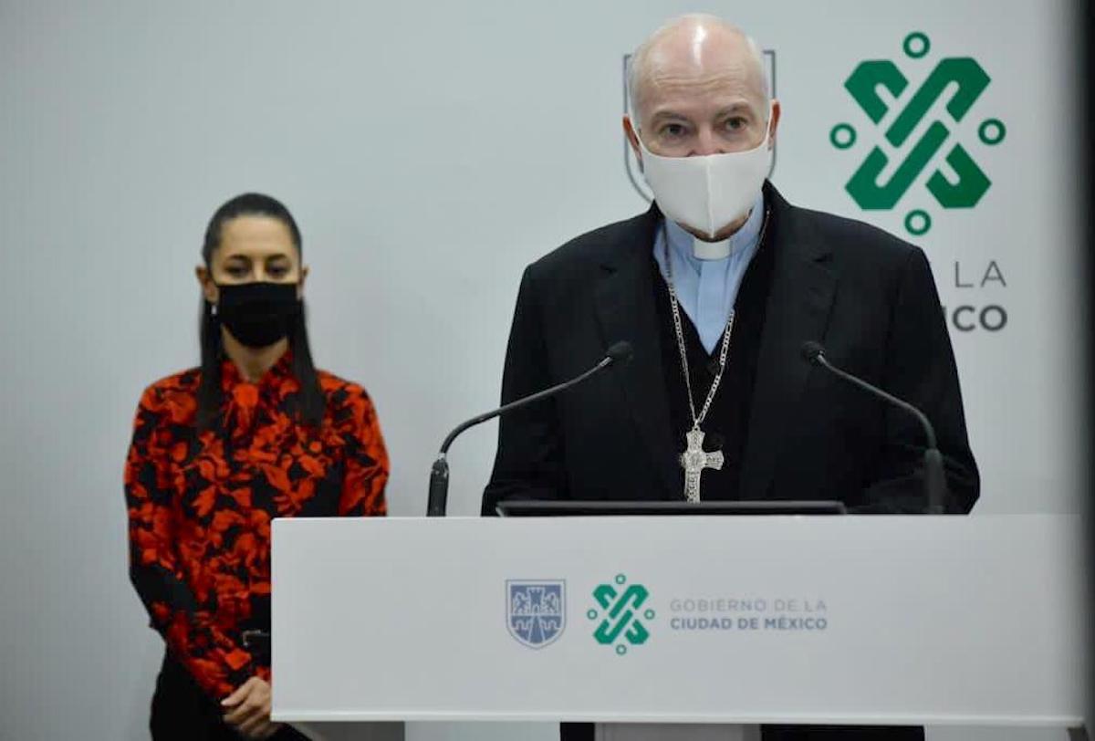 El Cardenal Carlos Aguiar Retes, Arzobispo Primado de México, agradeció a los feligreses que acatan las medidas preventivas contra el COVID-19.