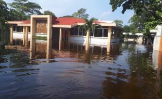 Así se ve el Seminario de Tabasco tras inundaciones por el ciclón Eta