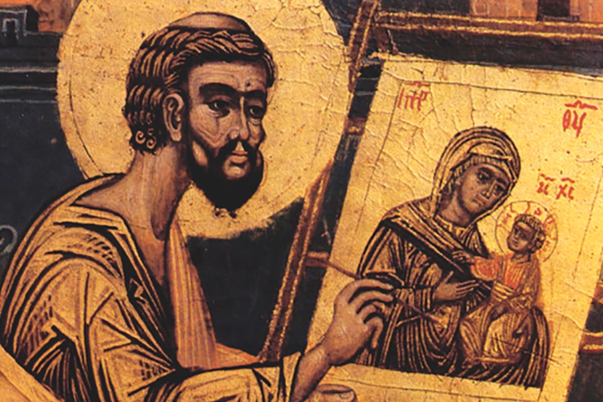 El Evangelio de san Lucas muestra la infancia de Jesús. Según la tradición, él conoció a la Virgen María y la pintó.