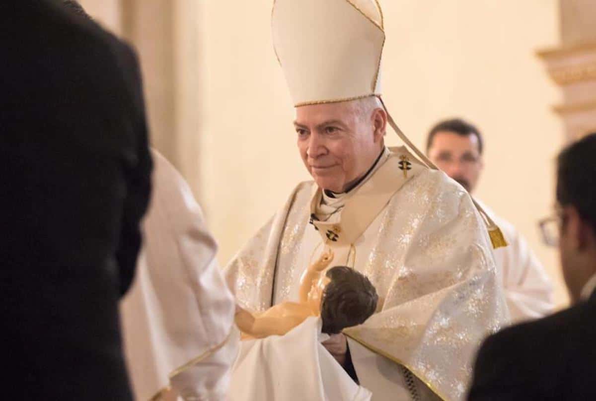 El Cardenal Carlos Aguiar Retes en la Misa de Navidad 2019. Foto: María Langarica