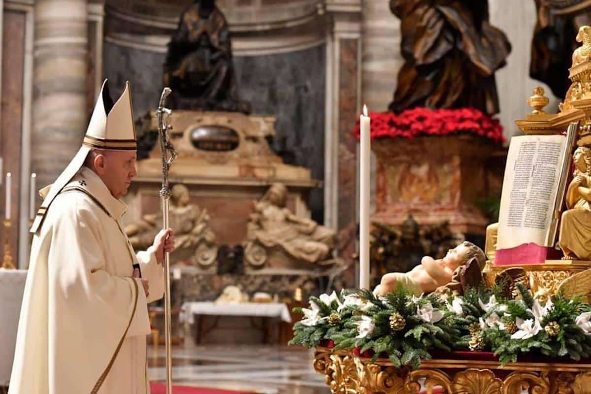 El Papa Francisco en la Misa de navidad 2020.