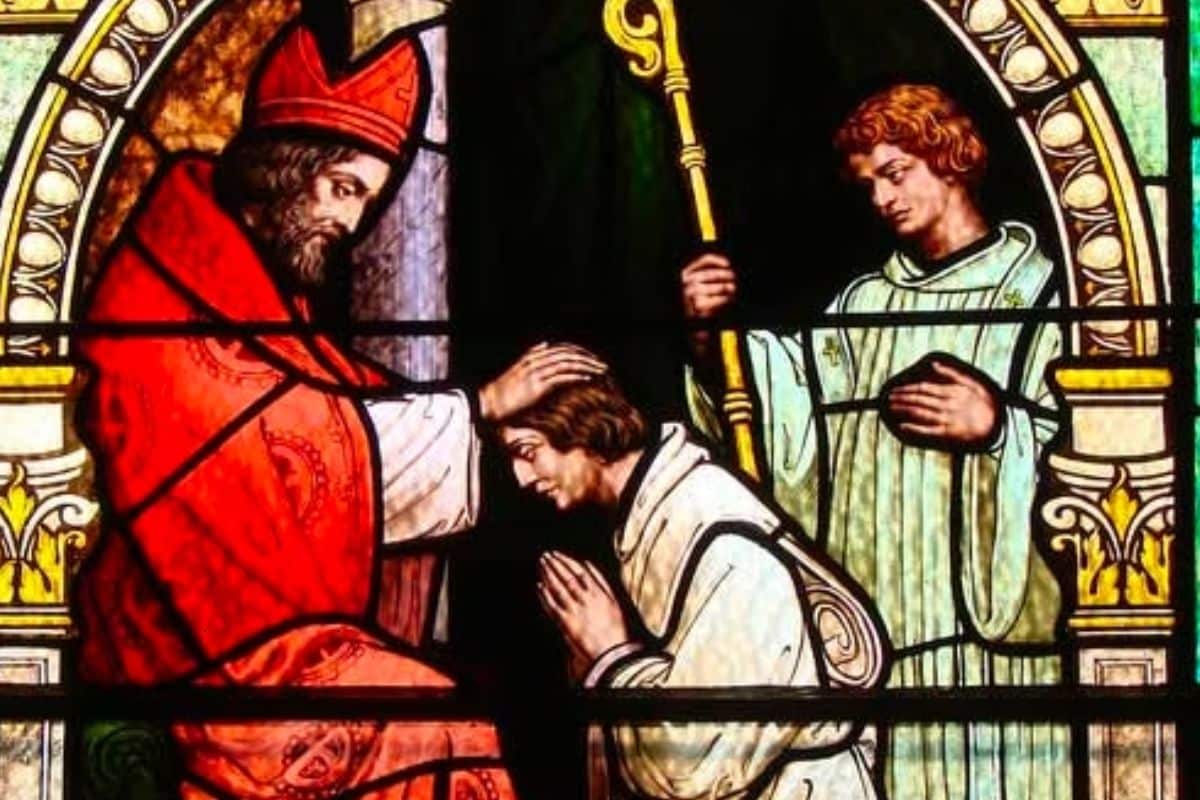 San Ambrosio recibe s San Agustín.