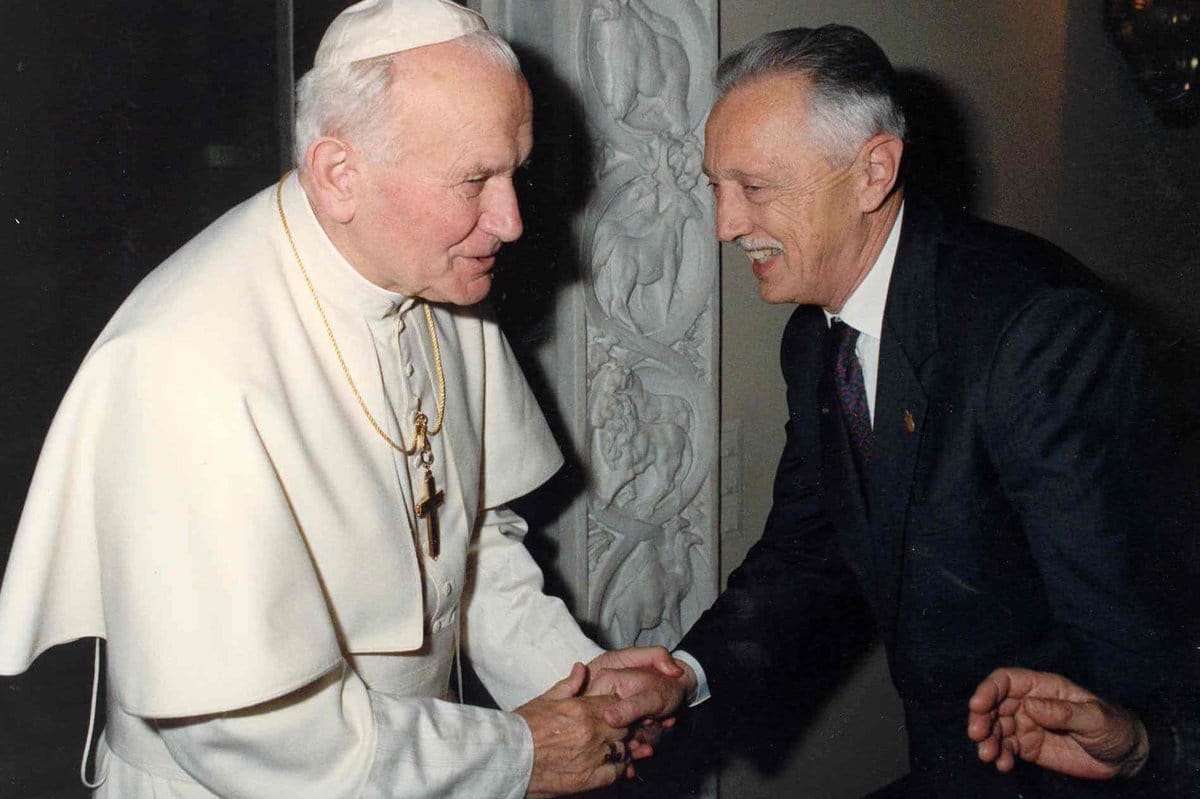 Jérôme Lejeune con el Papa Juan Pablo II.