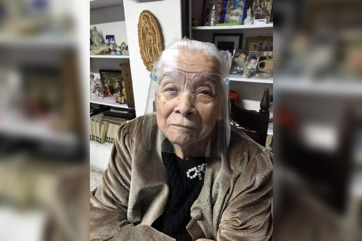 Eva García, de 93 años, tras superar el Covid-19. Foto: Cortesía.
