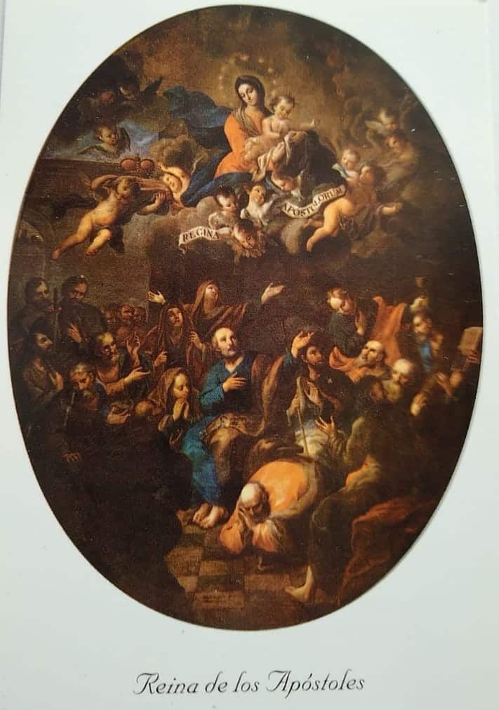 Pintura María Reina de los Apóstoles, de Miguel Cabrera