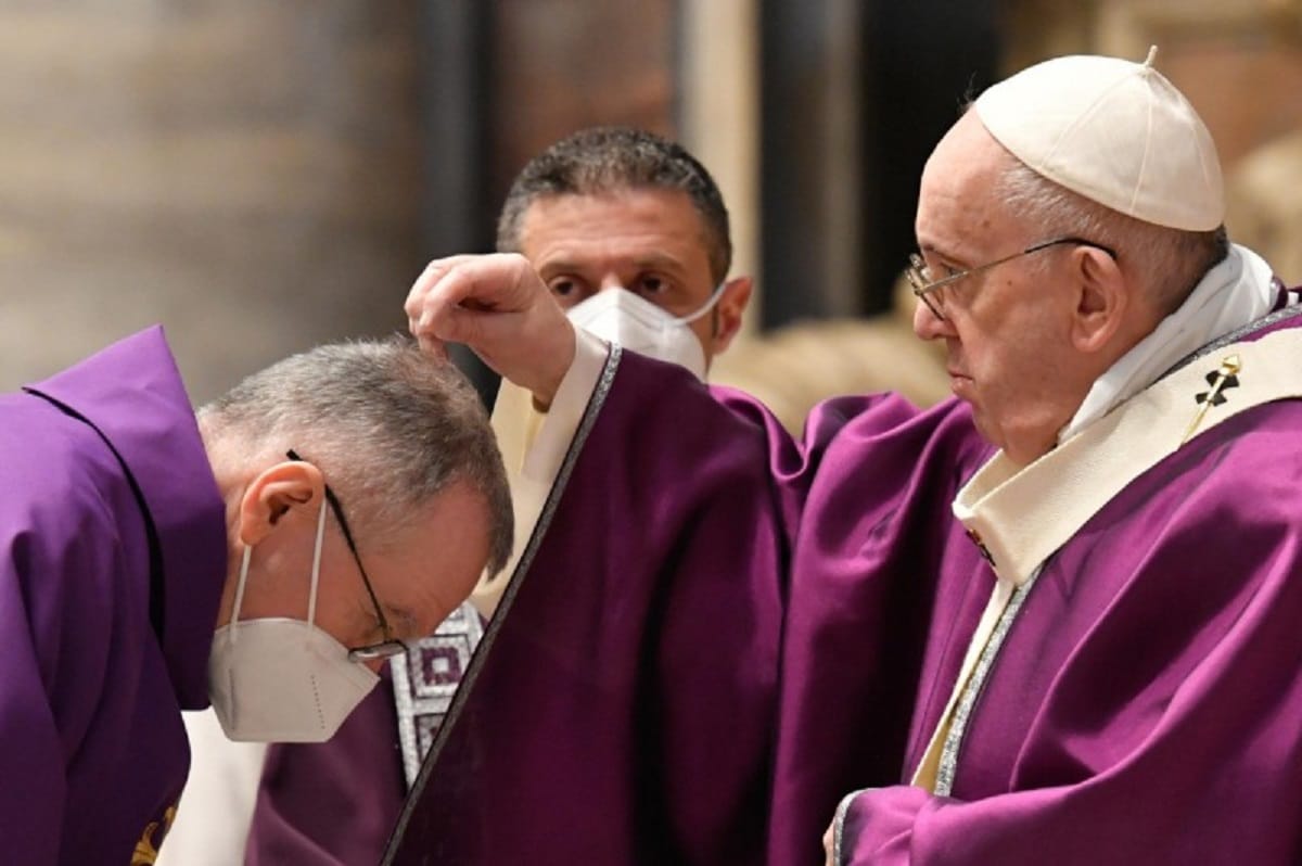 El Papa Francisco presidió la Santa Misa de Miércoles de Ceniza 2021. Foto: Vatican Media.