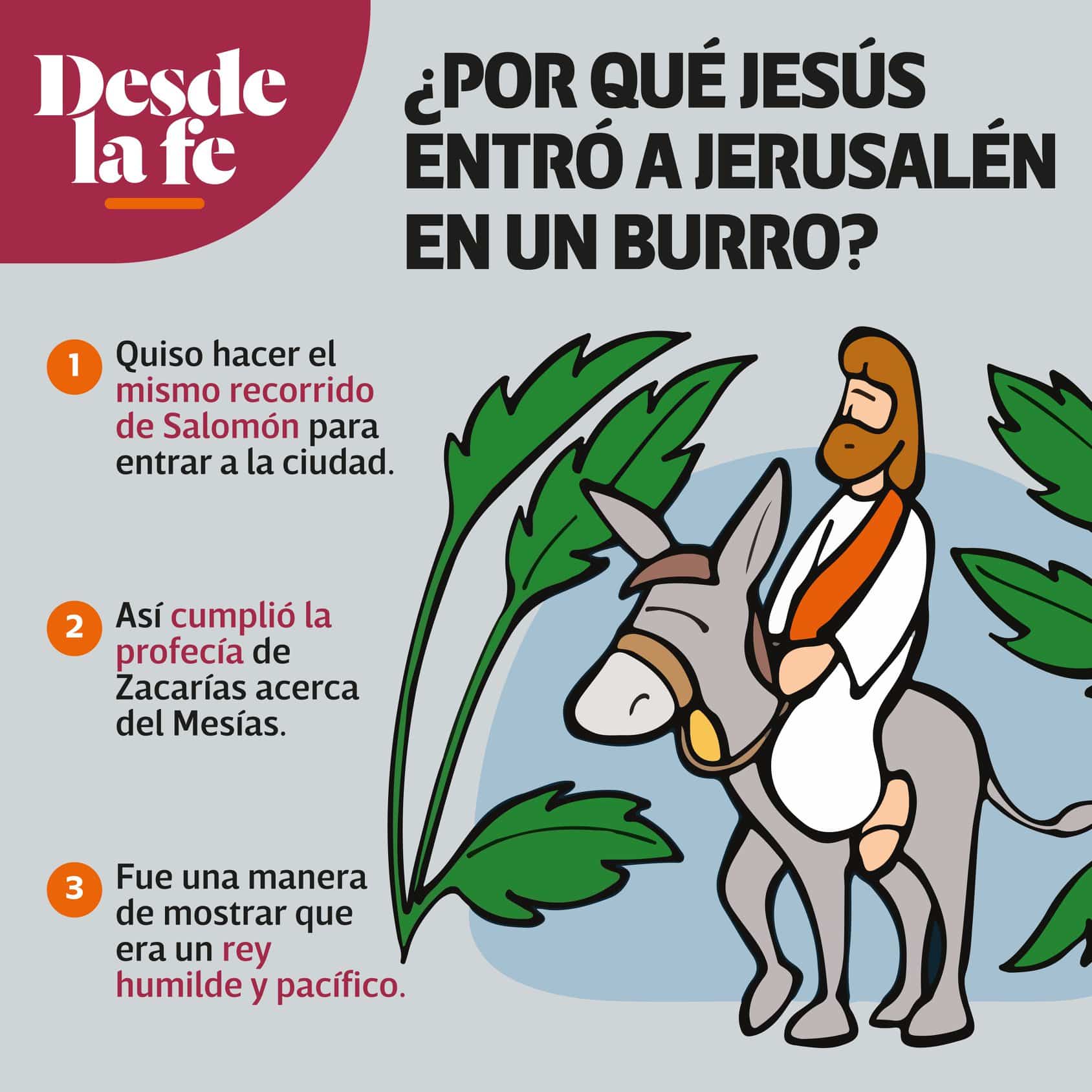 ¿Por qué Jesús entró en burro el Domingo de Ramos?
