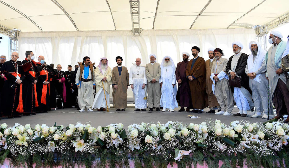 Encuentro interreligioso en Ur de los Calderos presidido por el Papa Francisco. Foto: Vatican Media