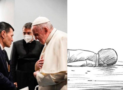 El Papa se reunió con el padre de Alan, el niño que murió en el Mar Egeo