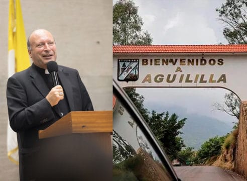 Itinerario de la vista del Nuncio Apostólico a Aguililla, Michoacán