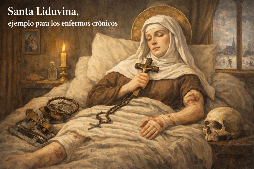 santa liduvina patrona de los patinadores y enfermos crónicos