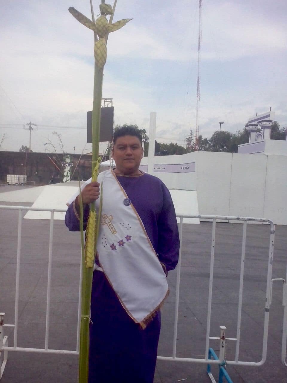 José García Juarez año con año interpreta a un nazareno en el Viacrucis de Iztapalapa.