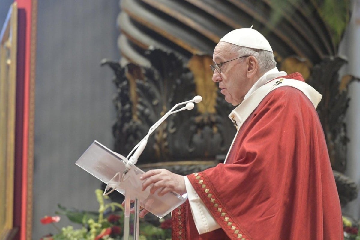 El Papa Francisco en su homilía de la Solemnidad de San Pedro y San Pablo. Foto. Vatican Media.